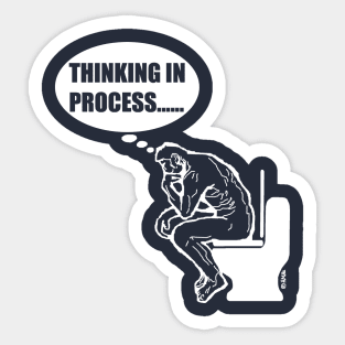 Thinking in process Sticker